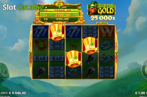 Οθόνη5. Emerald Gold (JustForTheWin) Κουλοχέρης