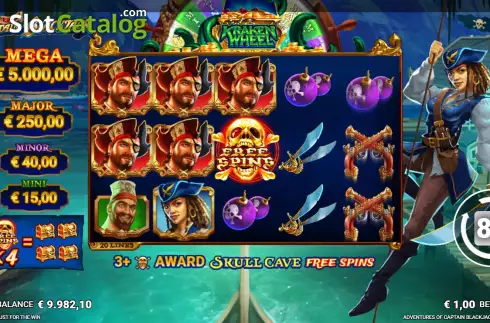 Οθόνη3. Adventures of Captain Blackjack Κουλοχέρης