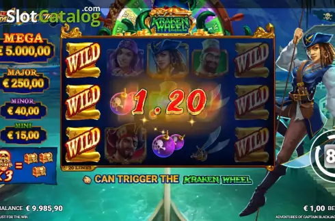 Οθόνη4. Adventures of Captain Blackjack Κουλοχέρης