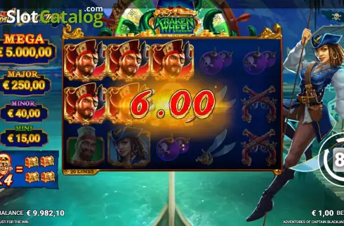Οθόνη5. Adventures of Captain Blackjack Κουλοχέρης