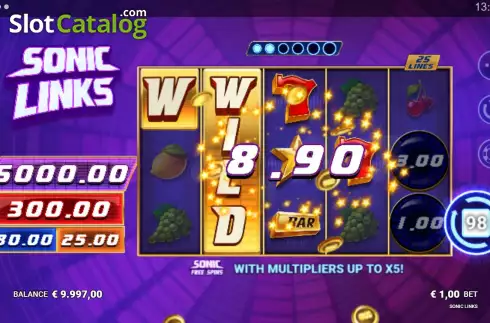 Οθόνη4. Sonic Links Κουλοχέρης 