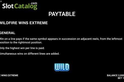 Οθόνη7. Wildfire Wins Extreme Κουλοχέρης 