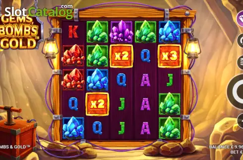 Οθόνη2. Gems, Bombs & Gold Κουλοχέρης