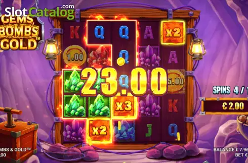 Οθόνη3. Gems, Bombs & Gold Κουλοχέρης