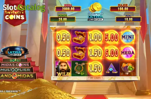 Οθόνη2. Midas Dynasty Coins Ultra Link&Win Κουλοχέρης