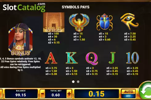 Οθόνη5. Cleopatra's Millions Κουλοχέρης