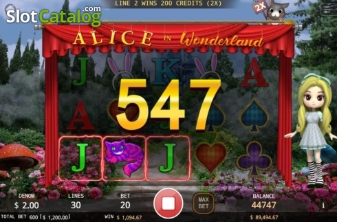 Οθόνη3. Alice In Wonderland (KA Gaming) Κουλοχέρης 