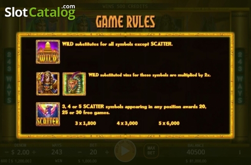 Οθόνη6. Egyptian Mythology (KA Gaming) Κουλοχέρης