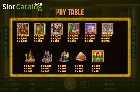 Οθόνη7. Egyptian Mythology (KA Gaming) Κουλοχέρης