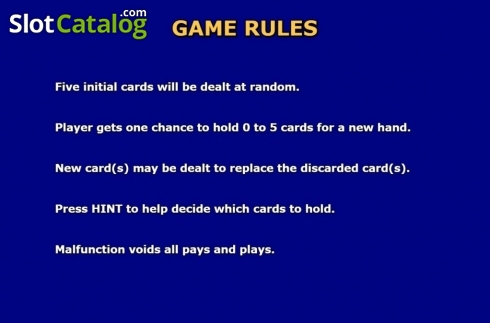 Οθόνη4. Super Video Poker Κουλοχέρης