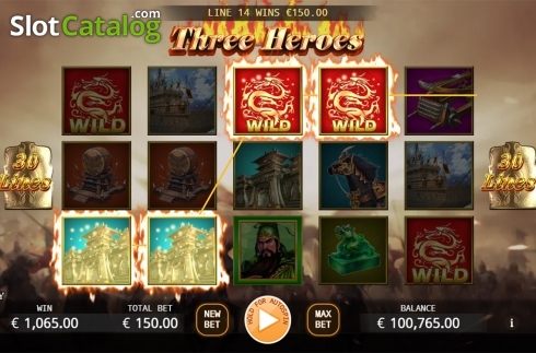 Οθόνη3. Three Heroes Κουλοχέρης
