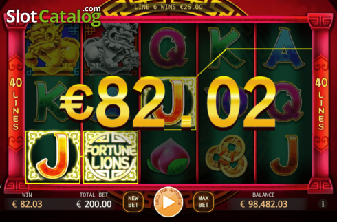 Οθόνη4. Fortune Lions (KA Gaming) Κουλοχέρης