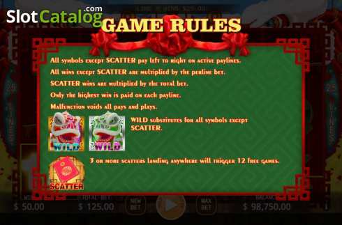 Οθόνη6. Lion Dance (KA Gaming) Κουλοχέρης