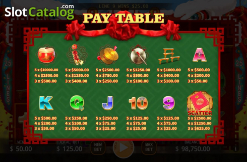 Οθόνη8. Lion Dance (KA Gaming) Κουλοχέρης