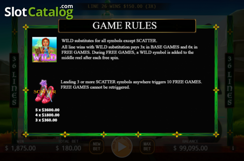 Οθόνη6. The Wizard of Oz (KA Gaming) Κουλοχέρης