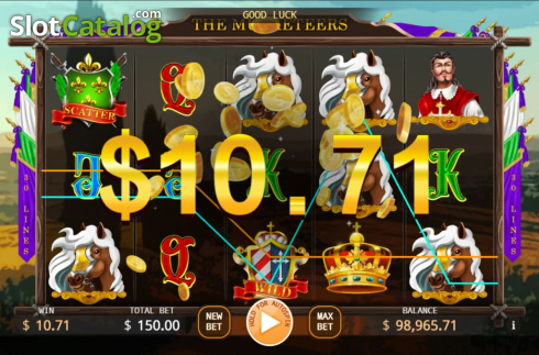 Οθόνη6. The Musketeers (KA Gaming) Κουλοχέρης