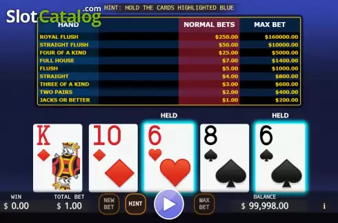 Οθόνη5. Lucky Video Poker Κουλοχέρης
