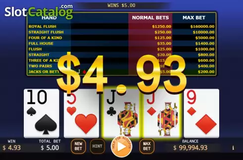 Οθόνη7. Lucky Video Poker Κουλοχέρης
