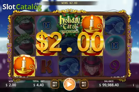 Οθόνη3. Holiday Carol Lock 2 Spin Κουλοχέρης
