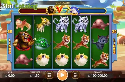 Οθόνη2. Lion vs Shark Κουλοχέρης 