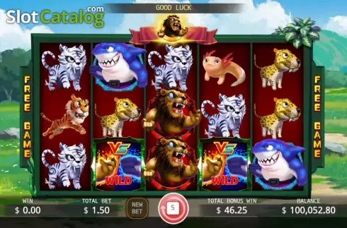 Οθόνη7. Lion vs Shark Κουλοχέρης 