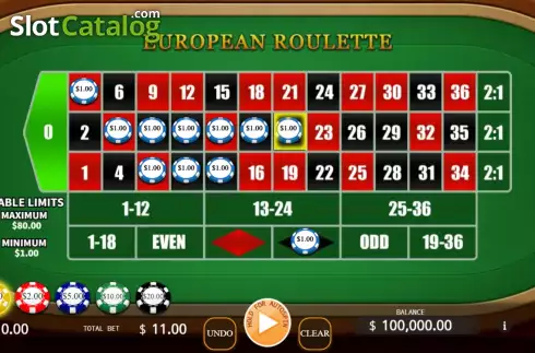 Οθόνη3. European Roulette (KA Gaming) Κουλοχέρης 