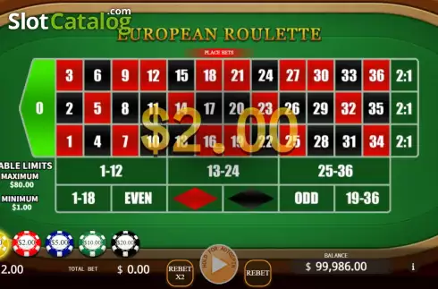 Οθόνη6. European Roulette (KA Gaming) Κουλοχέρης 