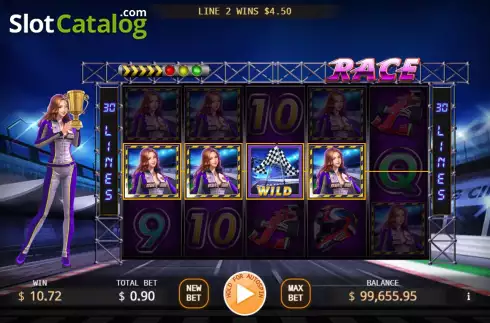 Οθόνη4. Lady Racer Κουλοχέρης 