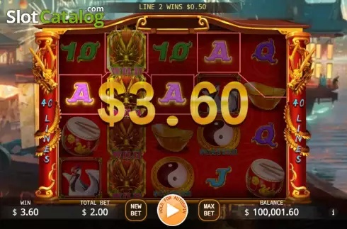 Οθόνη3. Lucky Golden Dragon Lock 2 Spin Κουλοχέρης
