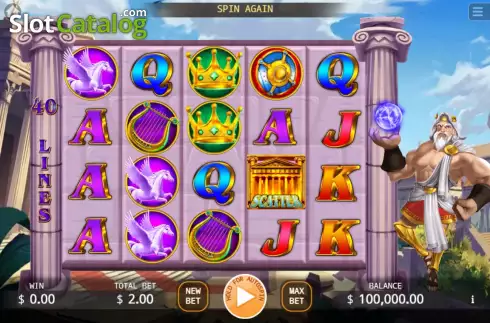 Οθόνη2. King of the God Zeus Lock 2 Spin Κουλοχέρης