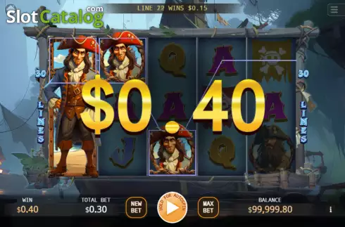 Οθόνη3. Pirate's Treasure Quest Κουλοχέρης 