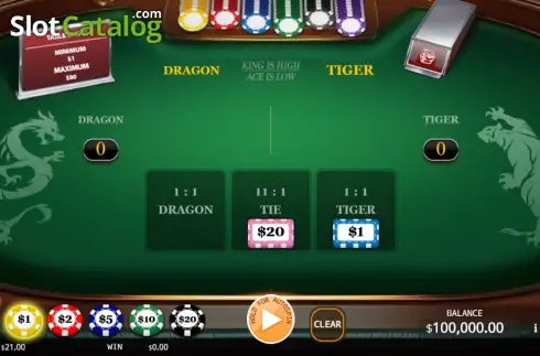 Οθόνη2. Dragon Tiger (KA Gaming) Κουλοχέρης