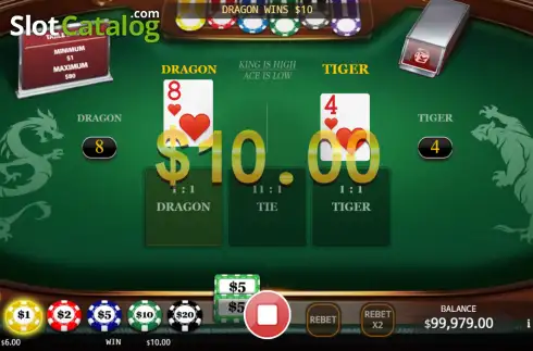 Οθόνη3. Dragon Tiger (KA Gaming) Κουλοχέρης