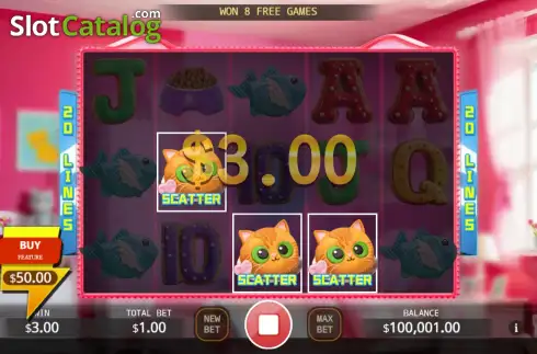 Οθόνη3. Playful Kitten Buy Feature Κουλοχέρης