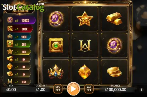 Οθόνη2. Aurum Elite Scratch Κουλοχέρης 