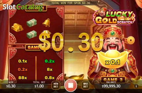 Οθόνη3. Lucky Gold Scratch Κουλοχέρης