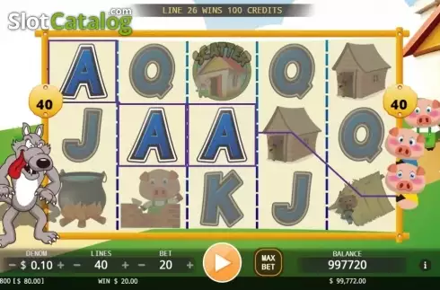 Οθόνη3. Three Little Pigs (KA Gaming) Κουλοχέρης 
