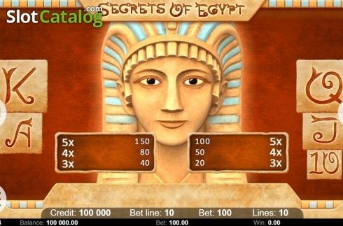 Οθόνη6. Secrets of Egypt (Kajot Games) Κουλοχέρης