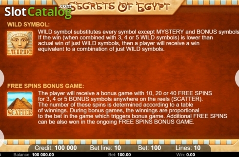 Οθόνη8. Secrets of Egypt (Kajot Games) Κουλοχέρης