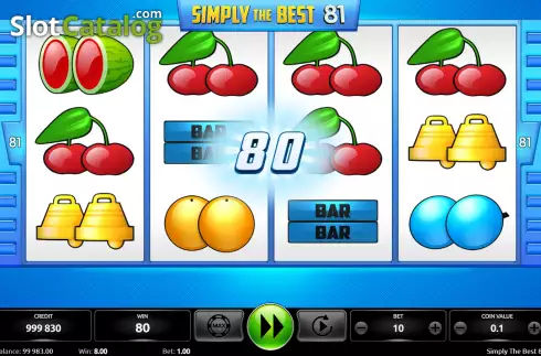 Οθόνη5. Simply the Best 81 (Kajot Games) Κουλοχέρης