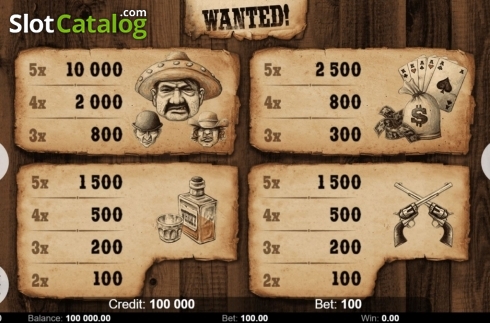 Οθόνη5. Wanted (Kajot Games) Κουλοχέρης