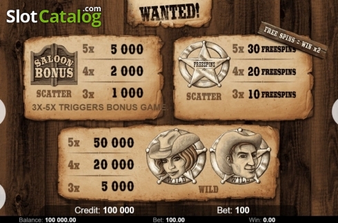 Οθόνη6. Wanted (Kajot Games) Κουλοχέρης