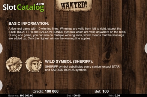 Οθόνη7. Wanted (Kajot Games) Κουλοχέρης