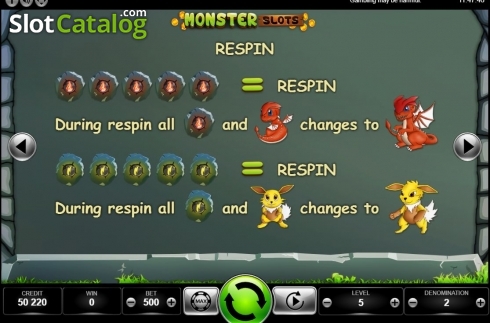 Οθόνη9. Monster Slot Κουλοχέρης