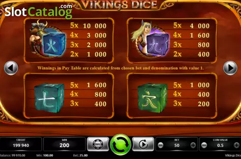 Οθόνη5. Vikings Dice Κουλοχέρης