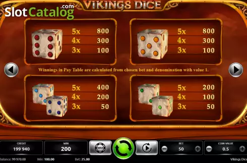 Οθόνη6. Vikings Dice Κουλοχέρης