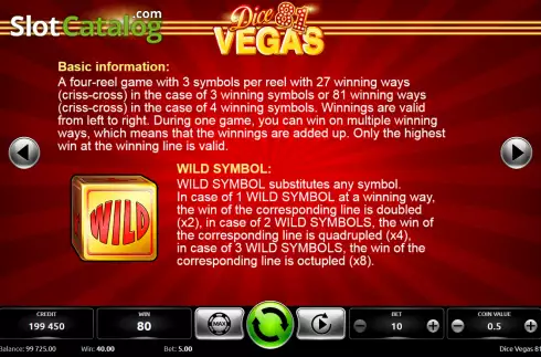 Οθόνη7. Dice Vegas 81 Κουλοχέρης