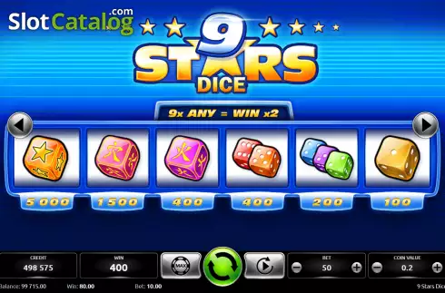 Οθόνη5. 9 Star Dice Κουλοχέρης