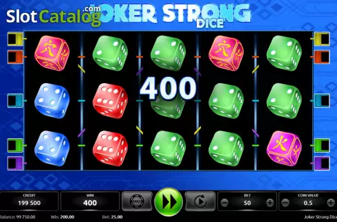 Οθόνη3. Joker Strong Dice Κουλοχέρης