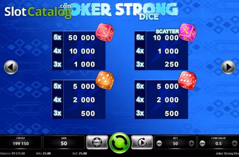 Οθόνη5. Joker Strong Dice Κουλοχέρης